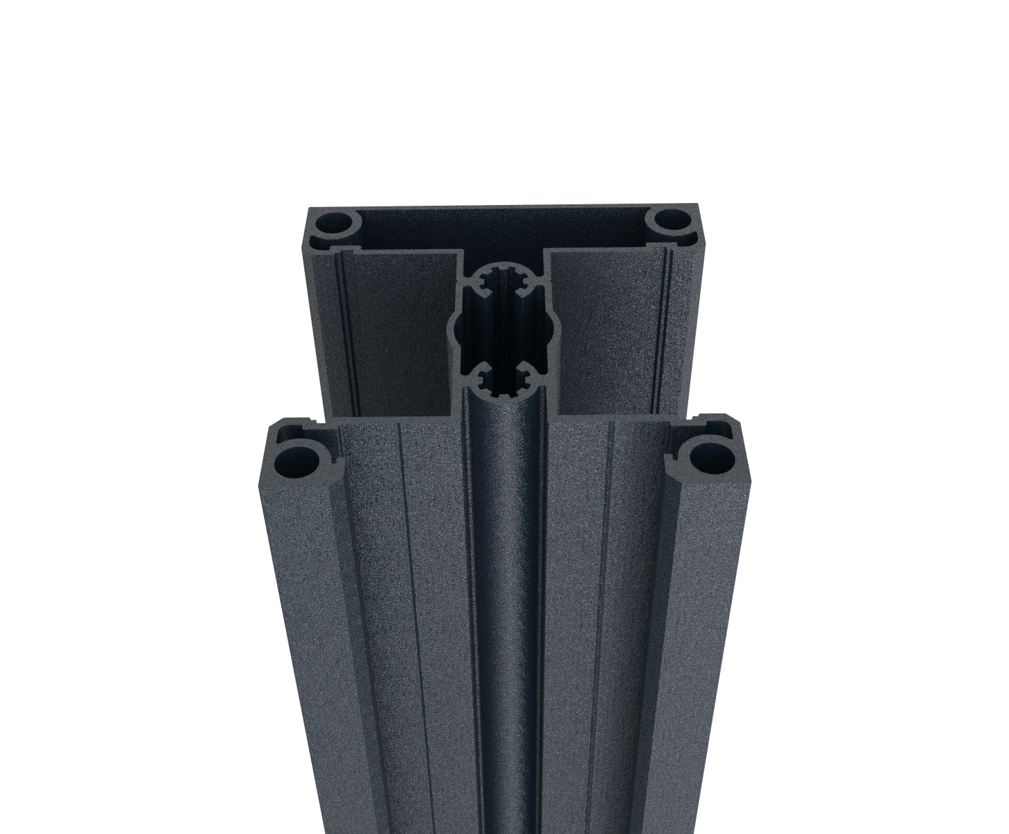 Hliníkový plotový stĺpik 70x70 pre 40 lamelové výplne - 1850mm R7016