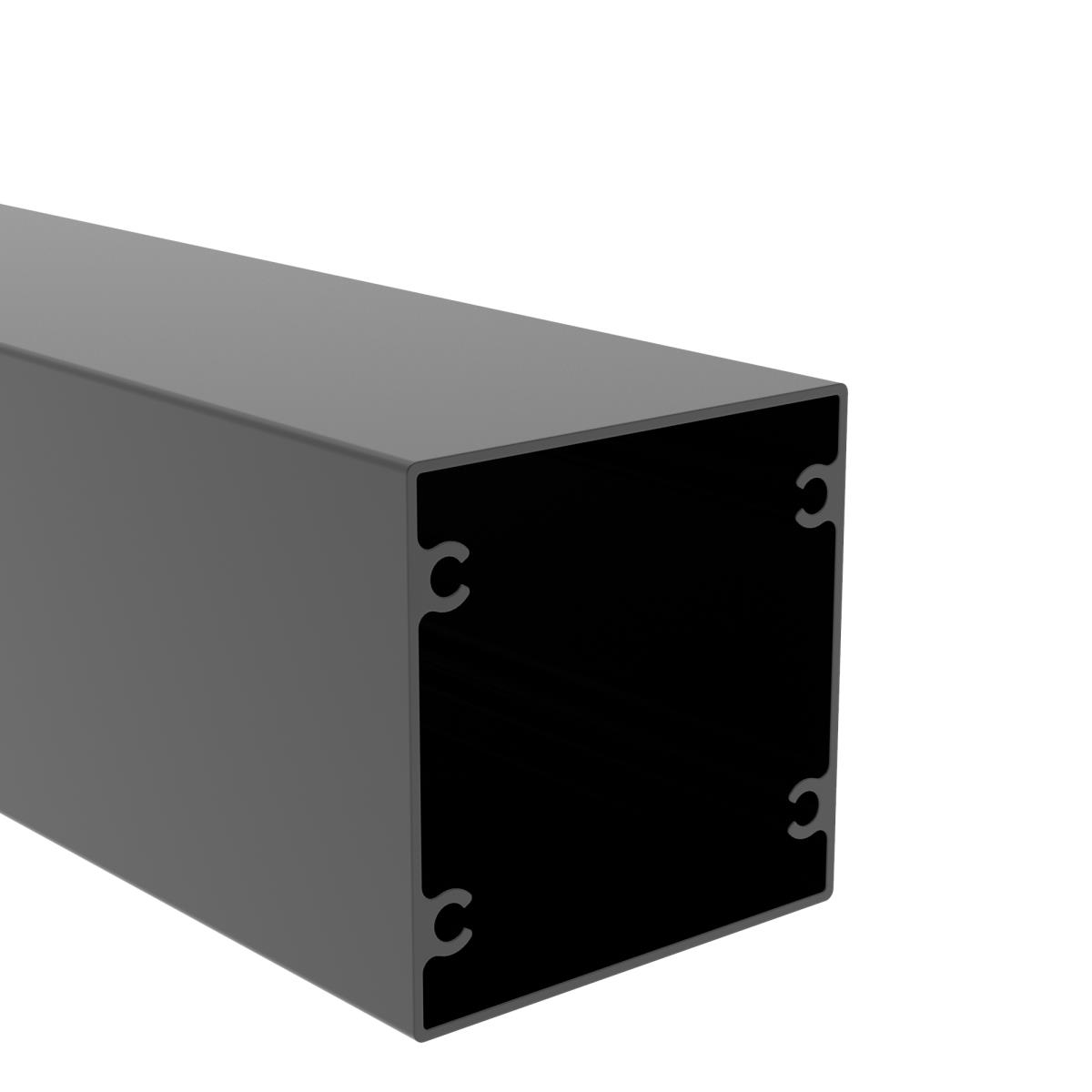 Hliníkový plotový stĺpik 100 × 100 mm – 2,5 m – Antracit RAL 7016 – pre ukotvenie adapterov